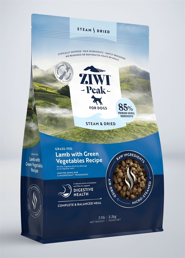 Ziwipeak Dog Steam & Dried, Lamb, 3.2 kg