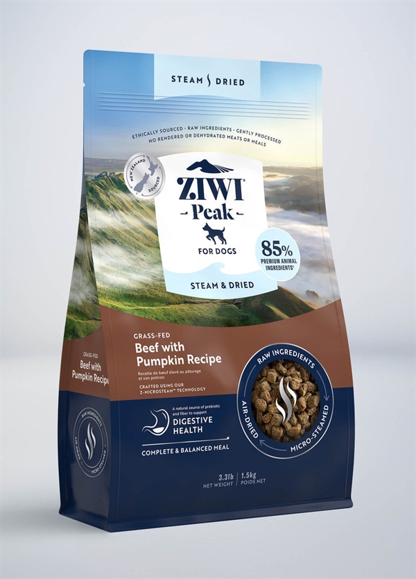 Ziwipeak Dog Steam & Dried, Beef, 1.5 kg