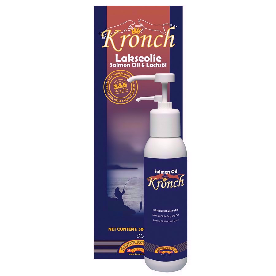 Kronch lakseolie til hund, 500ml