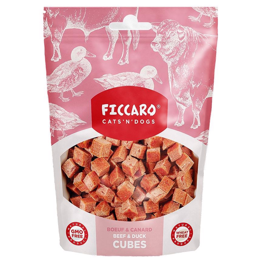 FICCARO Beef and Duck Cubes, 100g