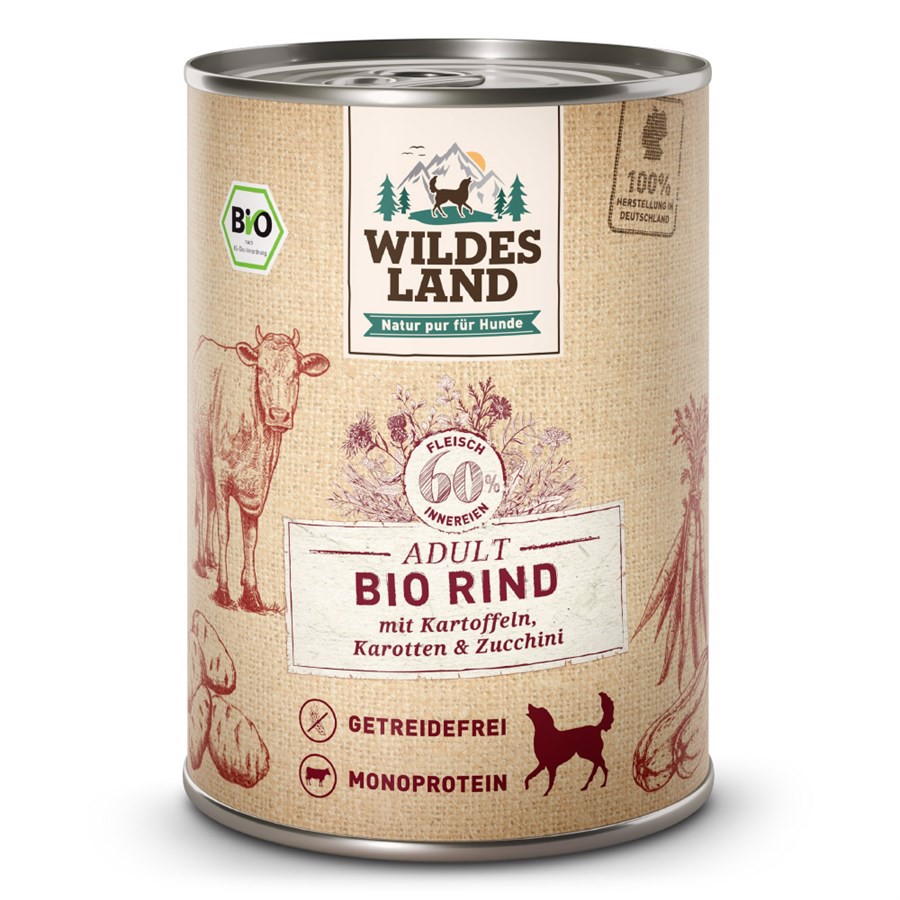 Wildes Land BIO oksekød dåsemad, 400g