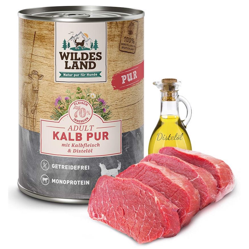 Wildes Land Pur Kalv dåsemad, 400g