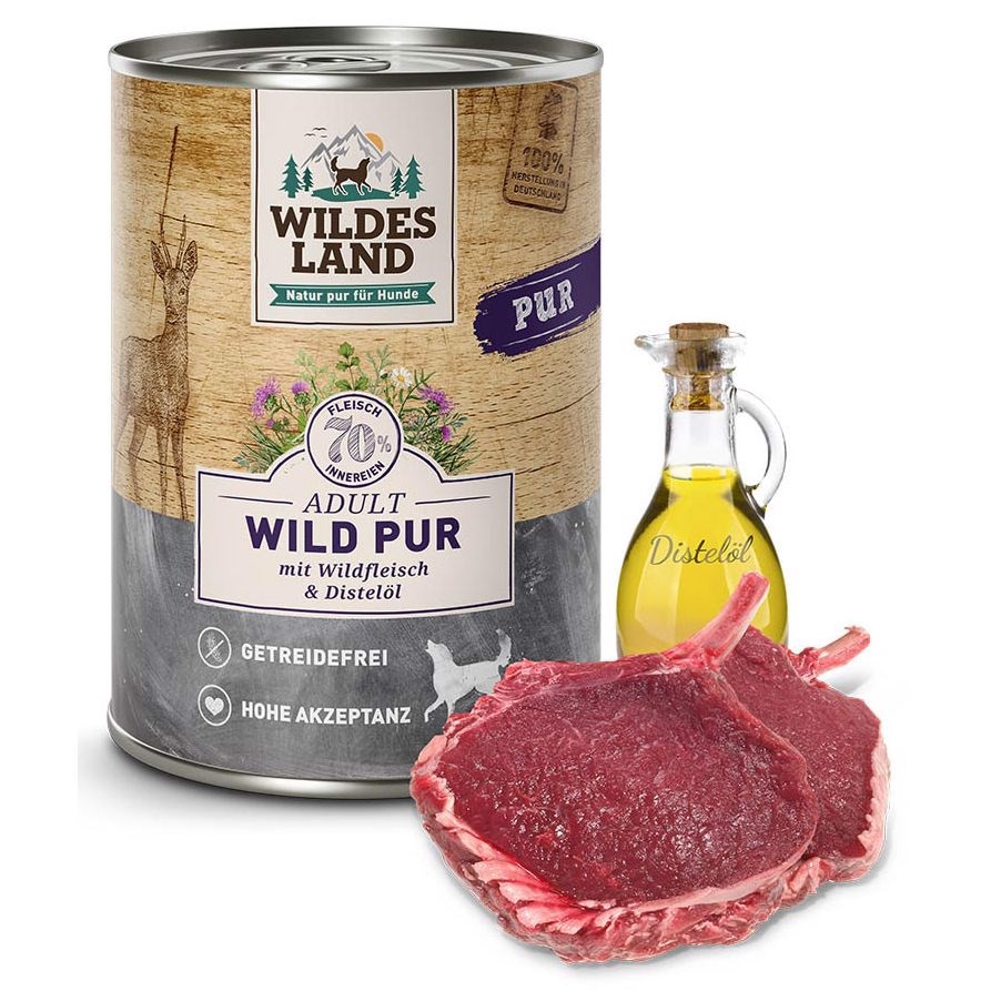 Wildes Land Pur Vildt dåsemad, 400g