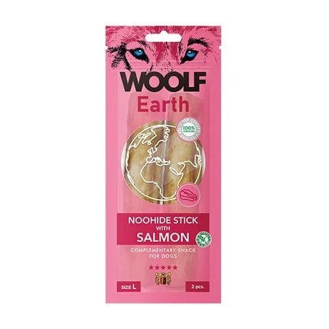 Woolf Noohide Sticks 2 stk large, Salmon